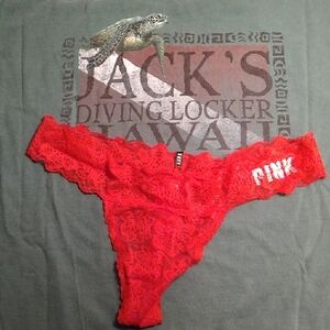 Victoria's Secret Vibrant Red Lace Panty